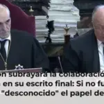 Luzón subrayará la colaboración de Aldama en su escrito final: Si no fuera por él sería 