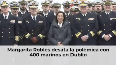 Margarita Robles amidst controversy in Dublin
