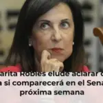 Margarita Robles elude aclarar desde Ceuta si comparecerá en el Senado la próxima semana