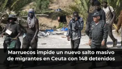 Marruecos impide un nuevo salto masivo de migrantes en Ceuta con 148 detenidos