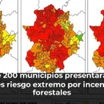 Más de 200 municipios presentarán este lunes riesgo extremo por incendios forestales
