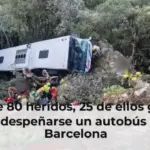 Más de 80 heridos, 25 de ellos graves, al despeñarse un autobús en Barcelona