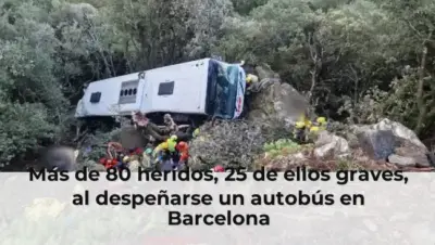 Más de 80 heridos, 25 de ellos graves, al despeñarse un autobús en Barcelona