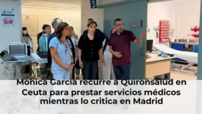 Mónica García recurre a Quirónsalud en Ceuta para prestar servicios médicos mientras lo critica en Madrid