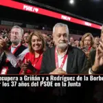 Montero recupera a Griñán y a Rodríguez de la Borbolla para reivindicar los 37 años del PSOE en la Junta