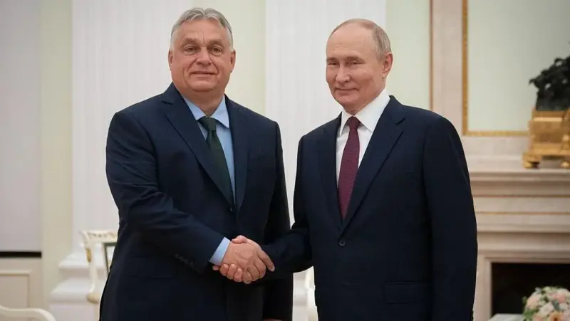 Viktor Orbán y Vladimir Putin juntos