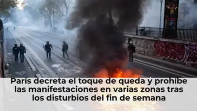 París decreta el toque de queda y prohíbe las manifestaciones en varias zonas tras los disturbios del fin de semana