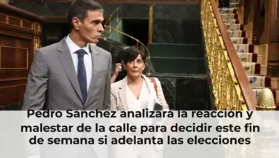 Pedro Sánchez analizará la reacción y malestar de la calle para decidir este fin de semana si adelanta las elecciones