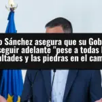 Pedro Sánchez asegura que su Gobierno va a seguir adelante 