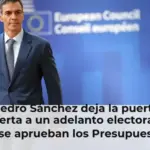 Pedro Sánchez deja la puerta abierta a un adelanto electoral si no se aprueban los Presupuestos
