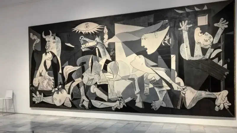 Pablo Picasso's Guernica painting in museum