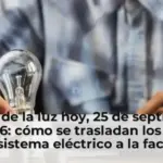 Precio de la luz hoy, 25 de septiembre de 2026: cómo se trasladan los costes del sistema eléctrico a la factura