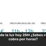 Precio de la luz hoy 25M ¿Sabes cómo se cobra por horas?