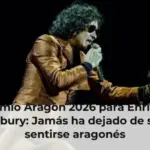 Premio Aragón 2026 para Enrique Bunbury: Jamás ha dejado de ser y sentirse aragonés