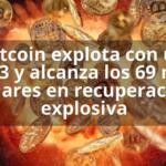 Bitcoin explota con un 273 y alcanza los 69 mil dólares en recuperación explosiva