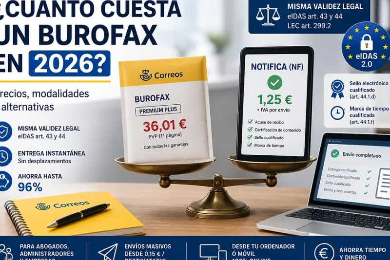 Qué es un burofax, cuánto cuesta y cómo enviarlo online en 2026