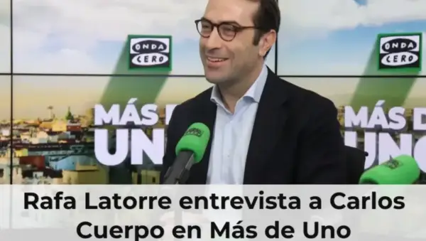 Rafa Latorre entrevista a Carlos Cuerpo en Más de Uno