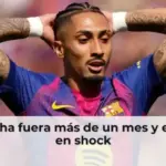 Raphinha fuera más de un mes y el Barça en shock