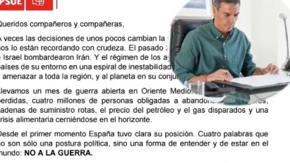 Sánchez habla sobre guerra en carta
