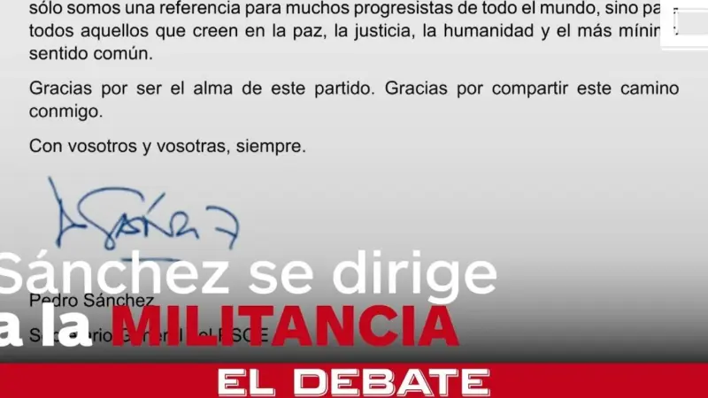 Pedro Sánchez habla en un acto político