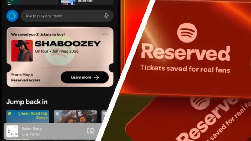 Spotify permitirá reservar entradas para conciertos antes que nadie