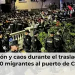 Tensión y caos durante el traslado de 3.000 migrantes al puerto de Ceuta