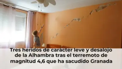 Tres heridos de carácter leve y desalojo de la Alhambra tras el terremoto de magnitud 4,6 que ha sacudido Granada