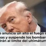Trump anuncia un alto el fuego de dos semanas y suspende los bombardeos a Irán al límite del ultimátum