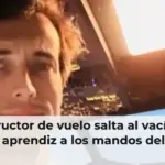 Un instructor de vuelo salta al vacío y deja a una aprendiz a los mandos del avión