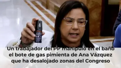 Un trabajador del PP manipuló en el baño el bote de gas pimienta de Ana Vázquez que ha desalojado zonas del Congreso