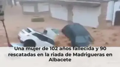 Una mujer de 102 años fallecida y 90 rescatadas en la riada de Madrigueras en Albacete