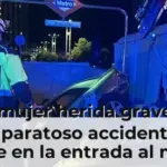 Una mujer herida grave tras un aparatoso accidente de coche en la entrada al metro de Begoña en Madrid