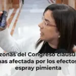 Varias zonas del Congreso clausuradas y personas afectada por los efectos de un espray pimienta