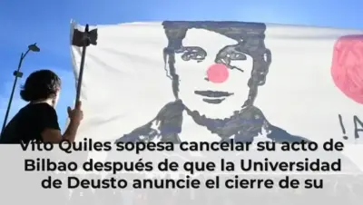 Vito Quiles sopesa cancelar su acto de Bilbao después de que la Universidad de Deusto anuncie el cierre de su campus