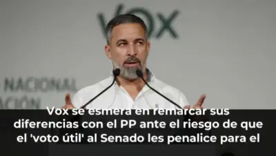 Vox se esmera en remarcar sus diferencias con el PP ante el riesgo de que el 'voto útil' al Senado les penalice para el